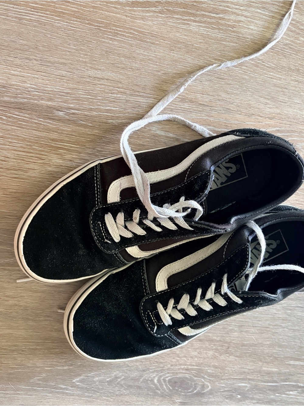 Vans Old Skool Skate Sneakers in Black and White